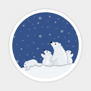 Polar Bear Family Magnet